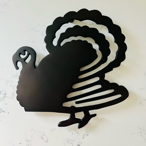 Crate&Barrel Bronze Turkey Trivet - Picture 5 of 12